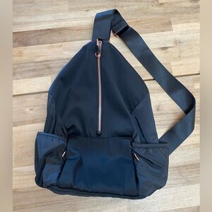 Rare Zella Studio Sling Backpack Black from Nordstrom EUC Nylon Bag